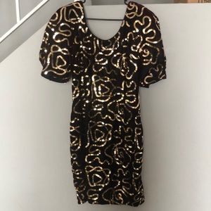 Vintage 80s Midnight Glo Sequin Dress